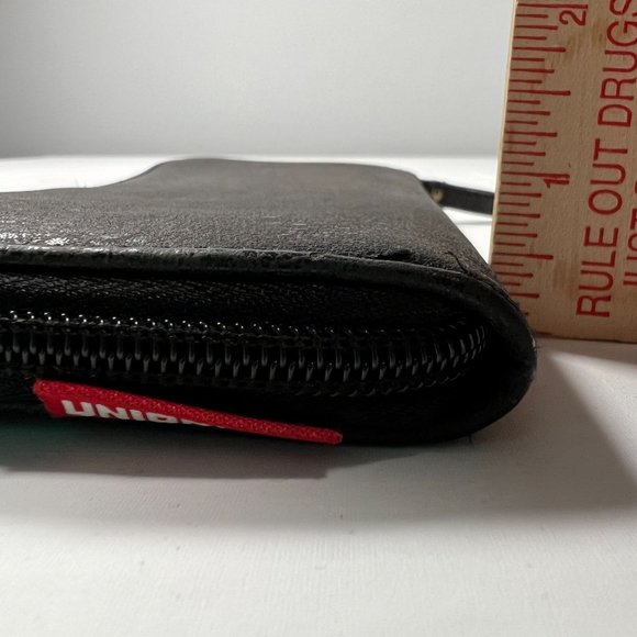 Unionbay Elephant wallet zip around wristlet black faux leather boho design‎ - Picture 11 of 12